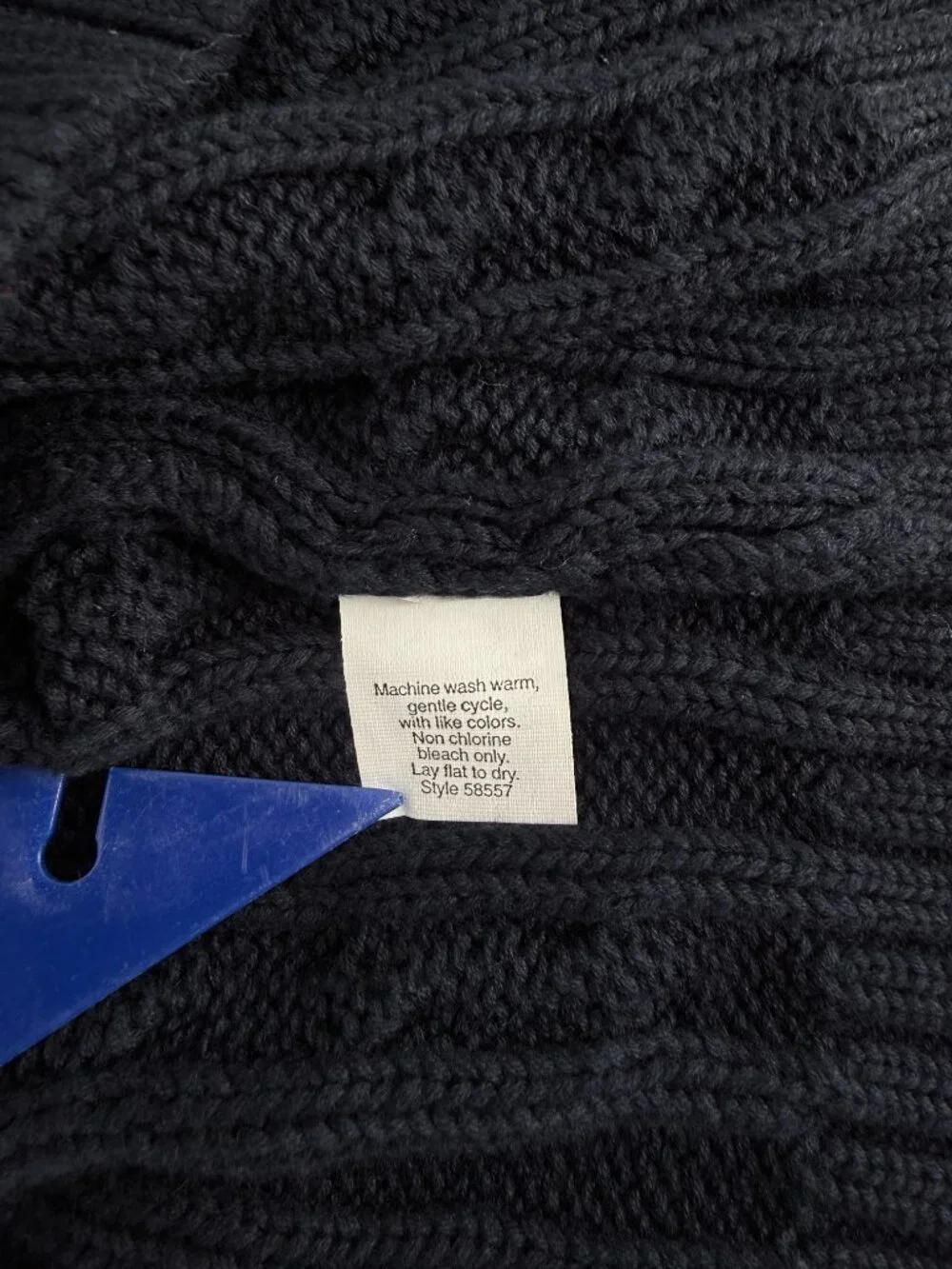 J.Crew Navy Cable Knit Crewneck Sweater XL 100% Cotton